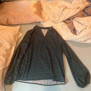 Elegant Black and Blue Women's Top